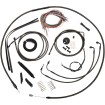 Set de cabluri și furtunuri de frână midnight black pentru ghidoane ape hangers de 18 Set de cabluri și furtunuri de frână midnight black pentru ghidoane ape hangers de 18