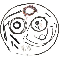Set de cabluri și furtunuri de frână midnight black pentru ghidoane ape hangers de 18 Set de cabluri și furtunuri de frână midnight black pentru ghidoane ape hangers de 18