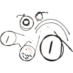 Set de cabluri și linii de frână midnight black pentru ghidoane ape hangers de 12 Set de cabluri și linii de frână midnight black pentru ghidoane ape hangers de 12