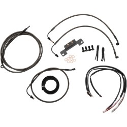 Set de cabluri și linii de frână midnight black pentru ghidon ape hangers de 12