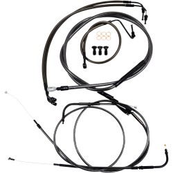 Set de cabluri și linii de frână midnight black pentru ghidoane ape hangers de 12