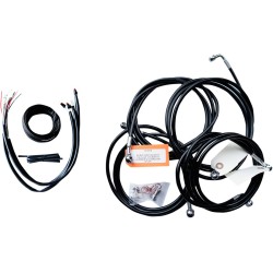 Cablu pentru ghidon/linii de frână și ambreiaj/seturi și componente din oțel inoxidabil/vinil/negru LA CHOPPERS LA-8053KT2-19B Cablu pentru ghidon/linii de frână și ambreiaj/seturi și componente din oțel inoxidabil/vinil/negru LA CHOPPERS LA-8053KT2-19B
