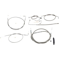 Cabluri pentru ghidon/linii de frână și ambreiaj/seturi și componente din oțel inoxidabil/naturale LA CHOPPERS LA-8151KT-16 Cabluri pentru ghidon/linii de frână și ambreiaj/seturi și componente din oțel inoxidabil/naturale LA CHOPPERS LA-8151KT-16