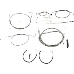 Cablu de ghidon/linii de frână și ambreiaj/seturi și componente din oțel inoxidabil/natural LA CHOPPERS LA-8151KT2A-16