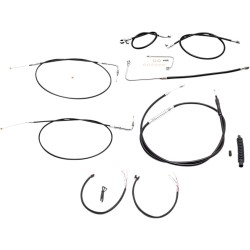 Cablu pentru ghidon/linii de frână și ambreiaj/seturi și componente din oțel inoxidabil/vinil/negru LA CHOPPERS LA-8151KT2A-16B Cablu pentru ghidon/linii de frână și ambreiaj/seturi și componente din oțel inoxidabil/vinil/negru LA CHOPPERS LA-8151KT2A-16B