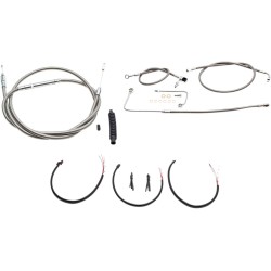 Cablu pentru ghidon/linie de frână și ambreiaj/seturi și componente din oțel inoxidabil/natural LA CHOPPERS LA-8151KT2B-13 Cablu pentru ghidon/linie de frână și ambreiaj/seturi și componente din oțel inoxidabil/natural LA CHOPPERS LA-8151KT2B-13