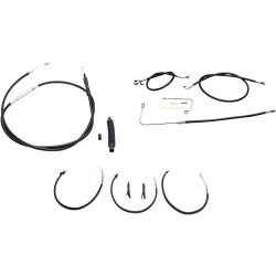Cabluri pentru ghidon/linii de frână și ambreiaj/seturi și componente din oțel inoxidabil/vinil/negru LA CHOPPERS LA-8151KT2B-13B Cabluri pentru ghidon/linii de frână și ambreiaj/seturi și componente din oțel inoxidabil/vinil/negru LA CHOPPERS LA-8151KT2B-13B