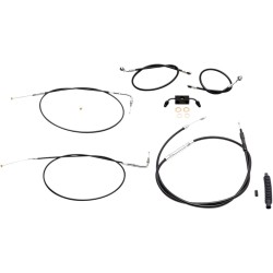 Cablu pentru ghidon/conductă de frână și ambreiaj/seturi și componente/vinil/negru LA CHOPPERS LA-8211KT-16B Cablu pentru ghidon/conductă de frână și ambreiaj/seturi și componente/vinil/negru LA CHOPPERS LA-8211KT-16B