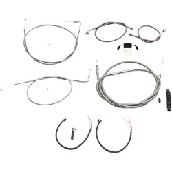 Cablu de ghidon/linie de frână și ambreiaj/seturi și componente din oțel inoxidabil/natural LA CHOPPERS LA-8211KT2-13 Cablu de ghidon/linie de frână și ambreiaj/seturi și componente din oțel inoxidabil/natural LA CHOPPERS LA-8211KT2-13