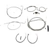 Cablu de ghidon/linie de frână și ambreiaj/seturi și componente din oțel inoxidabil/natural LA CHOPPERS LA-8211KT2-19