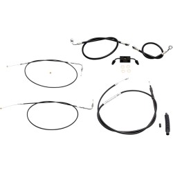Cablu pentru ghidon/furtun de frână și ambreiaj/seturi și componente din oțel inoxidabil/vinil/negru LA CHOPPERS LA-8321KT-16B