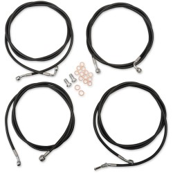 Cablu pentru ghidon/furtun de frână și ambreiaj/seturi și componente din oțel inoxidabil/vinil/negru LA CHOPPERS LA-8054KT-16B