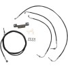 Set standard de cabluri din vinil negru/inox pentru ghidon/linii de frână pentru 15