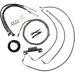 Set cablu/instalație electrică/furtun de frână din oțel inoxidabil împletit pentru ghidon de 15 Set cablu/instalație electrică/furtun de frână din oțel inoxidabil împletit pentru ghidon de 15