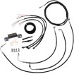 Set de cabluri din vinil negru/inoxidabil pentru ghidon/instalație electrică/linii de frână pentru 18 Set de cabluri din vinil negru/inoxidabil pentru ghidon/instalație electrică/linii de frână pentru 18