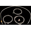 Set de cabluri pentru ghidon/furtunuri de frână - ghidoane Ape Hanger standard - oțel inoxidabil LA CHOPPERS LA-8059KT-08