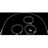 Set cabluri/furtunuri de frână pentru ghidon - ghidoane standard Ape Hanger - vinil negru LA CHOPPERS LA-8059KT-08B