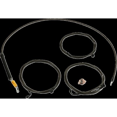 Set cabluri/furtunuri de frână pentru ghidon - ghidon standard Ape Hanger - Midnight LA CHOPPERS LA-8059KT-08M