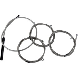 Set pentru ghidon/conductă de frână - complet - ghidoane standard - oțel inoxidabil LA CHOPPERS LA-8059KT2-08