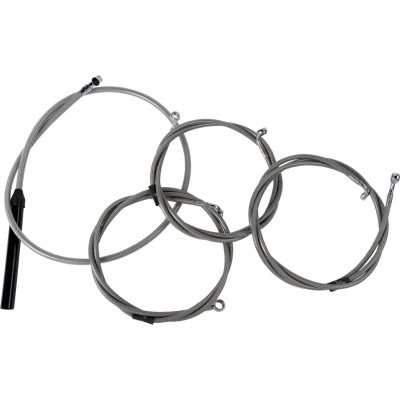 Set pentru ghidon/conductă de frână - complet - ghidoane standard - oțel inoxidabil LA CHOPPERS LA-8059KT2-08
