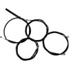 Set de cabluri/linii de frână pentru ghidon - complet - ghidoane standard - vinil negru LA CHOPPERS LA-8059KT2-08B