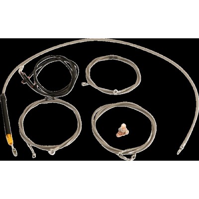 Set cabluri - mânere standard - oțel inoxidabil LA CHOPPERS LA-8059KT3-08