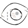 Furtun de frână pentru 12-14 APE HANGER vinil negru/înnădit din oțel inoxidabil negru LA CHOPPERS LA-8230B13B