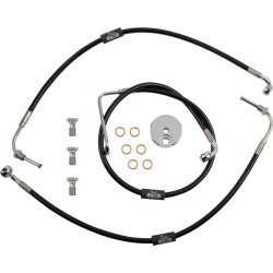 Furtun de frână pentru 12-14 APE HANGER vinil negru/înnădit din oțel inoxidabil negru LA CHOPPERS LA-8230B13B Furtun de frână pentru 12-14 APE HANGER vinil negru/înnădit din oțel inoxidabil negru LA CHOPPERS LA-8230B13B