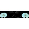 Capace oglinzi negru mat SG 23+ LA CHOPPERS LA-9001-02M