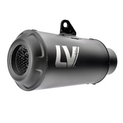 Tobă de eșapament LV-10 full black slip-on din oțel inoxidabil ECE ALTE 15258FB Tobă de eșapament LV-10 full black slip-on din oțel inoxidabil ECE ALTE 15258FB