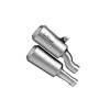 Lv-10 dual slip-on muffler stainless steel ECE ALTELE 15271