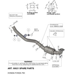 Țeavă de eșapament din oțel inoxidabil pentru motoare în patru timpi ALTE 80064