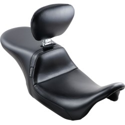Șa DAYTONA 2-Up netedă cu spătar pentru pilot neagră LE PERA LK-567BR