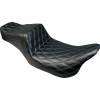 Șa TAILWHIP DOUBLE DIAMOND cu ață albastră 08-23 TOURING LE PERA LK-587DD-BLUE