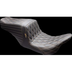 Șa Tailwhip - față dublu diamant cu cusătură castanie - negru LE PERA LKU-587DD-CHET Șa Tailwhip - față dublu diamant cu cusătură castanie - negru LE PERA LKU-587DD-CHET