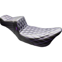 Șa Tailwhip Daddy Long Legs - negru/mov cu cusături duble în formă de diamant LE PERA LK-587DLDD-P01 Șa Tailwhip Daddy Long Legs - negru/mov cu cusături duble în formă de diamant LE PERA LK-587DLDD-P01
