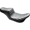 Șa tailwhip - dublu diamant - negru/cusături verzi LE PERA LK-587DD-GN08