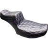 Șa Tailwhip Daddy Long Legs - negru/mov cu cusături diamant duble LE PERA LV-587DLDD-P01