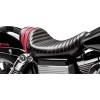 Spoiler șa stubs solo tuck & roll negru cu dungi roșii LE PERA LK-411RED