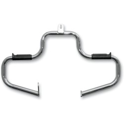 Bară de protecție frontală cu suport din cauciuc integrat MULTIBAR / oțel / frontală / crom natural LINDBY CUSTOM 1301