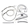 Set de gestionare a cablurilor SOFTAIL crom negru MAGNUM SHIELDING 487261