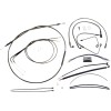 Set de gestionare a cablurilor SOFTAIL crom negru MAGNUM SHIELDING 487581
