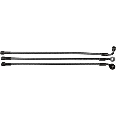 Furtun de frână superior pentru discuri duble fără ABS designer crom negru MAGNUM SHIELDING 47125 Furtun de frână superior pentru discuri duble fără ABS designer crom negru MAGNUM SHIELDING 47125