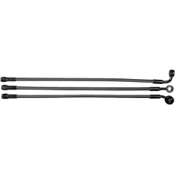 Furtun de frână superior pentru discuri duble fără ABS designer crom negru MAGNUM SHIELDING 47219 Furtun de frână superior pentru discuri duble fără ABS designer crom negru MAGNUM SHIELDING 47219