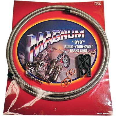 Furtun de frână BYO disc față simplu fără ABS 6' oțel inoxidabil natural MAGNUM SHIELDING 396790A