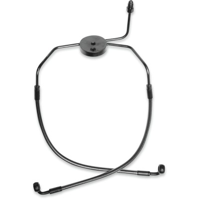 Linie de frână față inferioară pentru discuri duble fără ABS DESIGNER crom negru MAGNUM SHIELDING 47004 Linie de frână față inferioară pentru discuri duble fără ABS DESIGNER crom negru MAGNUM SHIELDING 47004