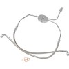Furtun de frână față inferior disc dublu fără ABS design inoxidabil natură lustruită MAGNUM SHIELDING 57005