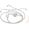 Furtun de frână față inferior disc dublu ABS design inoxidabil natural MAGNUM SHIELDING 57010