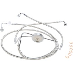 Furtun de frână față inferior disc dublu ABS design inoxidabil natural MAGNUM SHIELDING 57010 Furtun de frână față inferior disc dublu ABS design inoxidabil natural MAGNUM SHIELDING 57010