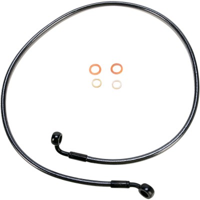 Furtun de frână pentru disc unic E-Z ALIGN crom negru MAGNUM SHIELDING 46144SW